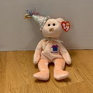 October Ty beanie baby
